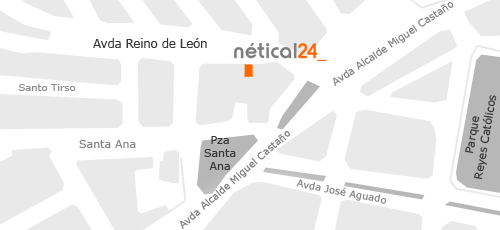 Mapa de situaci&oacute;n de las oficinas de N&eacute;tical24 en le&oacute;n
